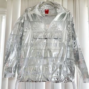 Silver NIKE wind breaker jacket